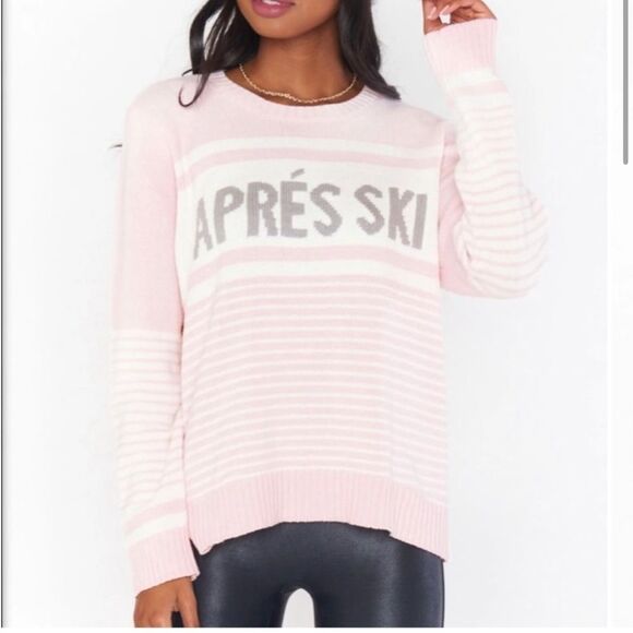Show Me Your MuMu Light Pink Après Ski Sweater - Picture 1 of 6